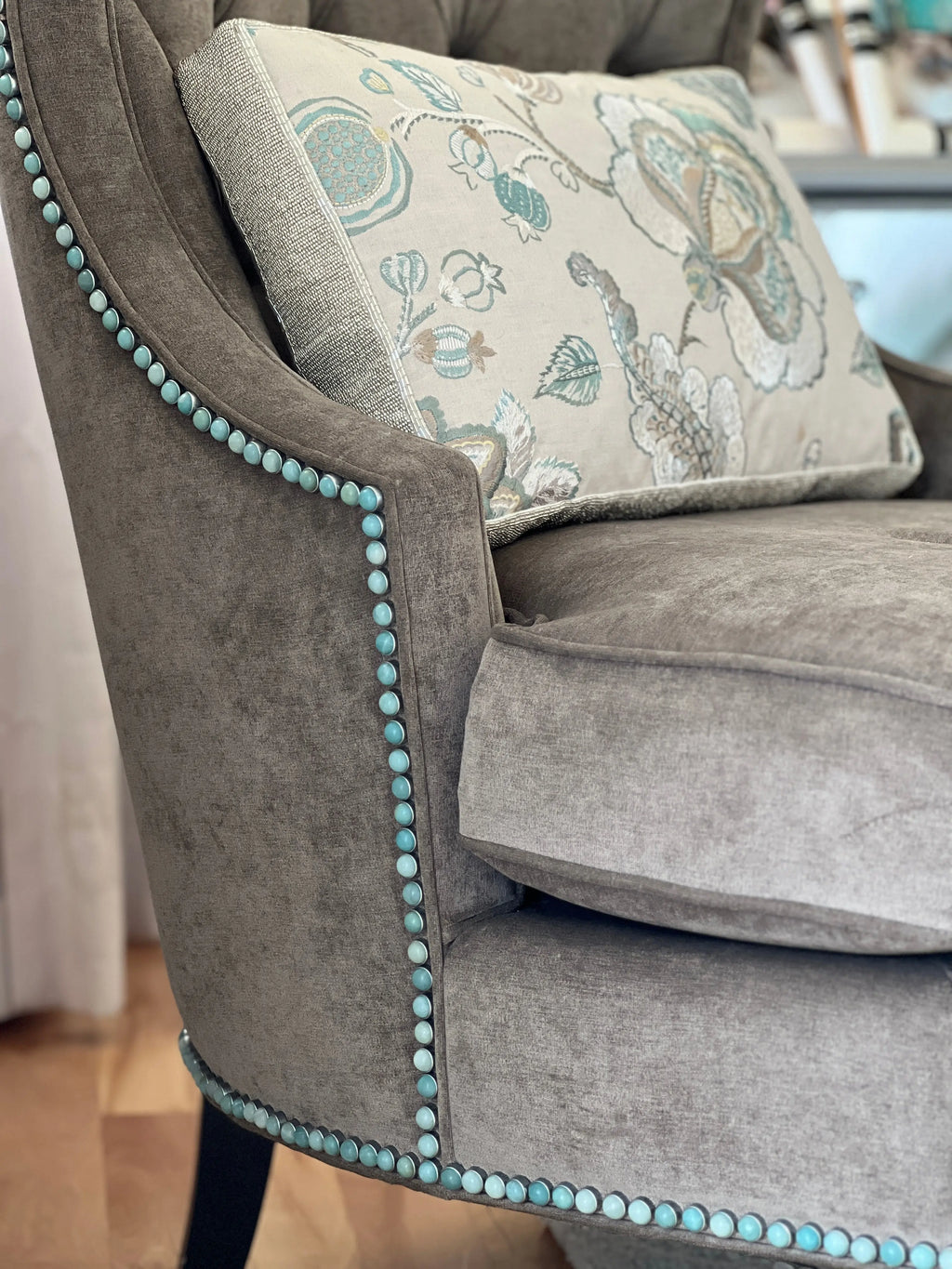 Before-and-After Showcase: I Went All In on this Stunning Amazonite Rescue! Diamond Head Upholstery Tack