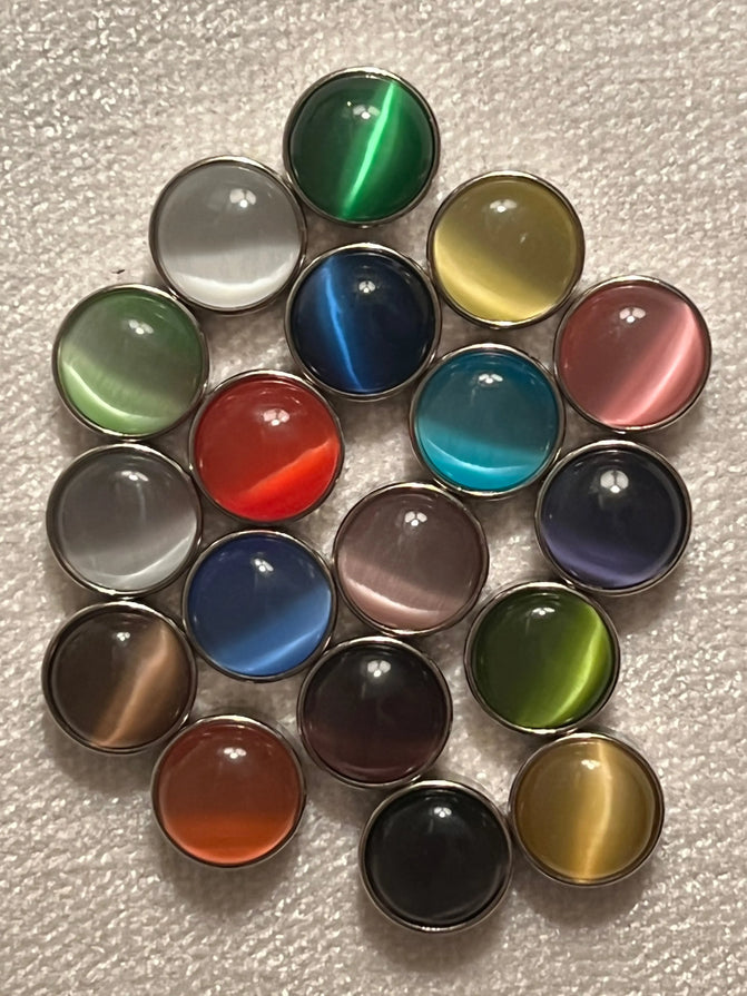 Assorted Glass Cabochon Stones Diamond Head Upholstery Tack