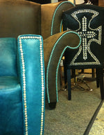 Turquoise Matrix Luster Stone Diamond Head Upholstery Tack